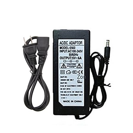 Switching Power Supply Adapter för DC 5V ljustransformator AC 100-240V 5,5x2,1-2,5mm hankontakt för LED Strip CCTV Router