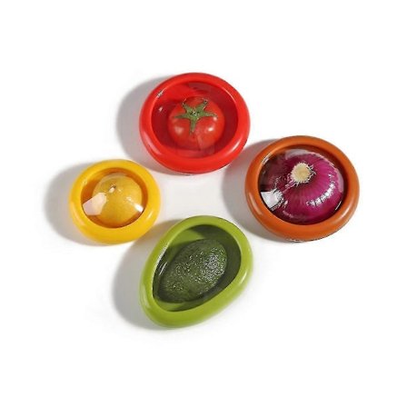 4-pack Pod Kompatibel med Avocado, Citron, Tomat - Sparare och Förvaring, Återanvändbara Behållare, Matförvaringslåda -CDSX
