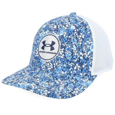Under Armour - M Iso-chill Drive Mid Str Blue/White Mesh Flexfit Flexfit Blue Cap - @ Hatstore