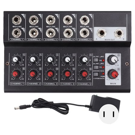 MIX5210 Sound Mixer Digital Mixer 10-kanals kompakt studiemixer keyboardmixer til hjemmestudieoptagelse 100-240V US-stik