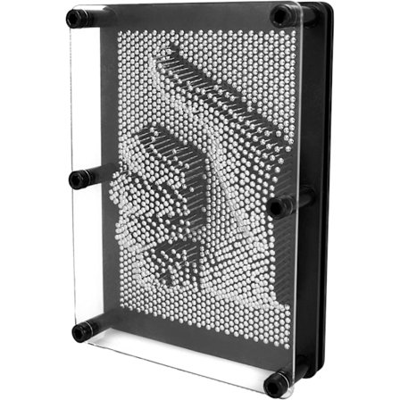 Metall Pin Art Impresjon Leke, Morsom Skrivebords Skulptur Gadget (18cm x 13cm)