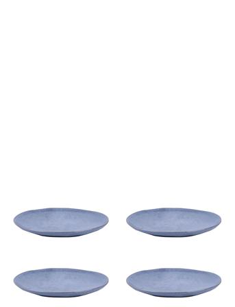 Björk - Blue St Ware Dinner Plate 28 Cm 4 Pcs Brown Box Home Tableware Plates Dinner Plates Blue Aida
