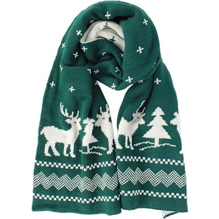 Unisex Jule Renser Snefnug Tørklæde Efterår Vinter Varm Strik Langt Tørklæde