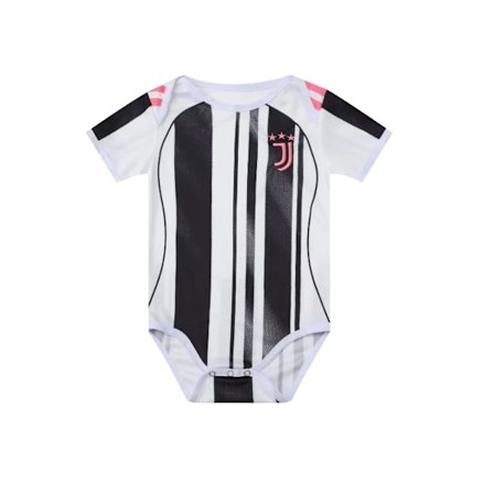 25-26 Juventus F.C. Hjem Nyfødt Baby Jumpsuit Sparkedress Fotballantrekk