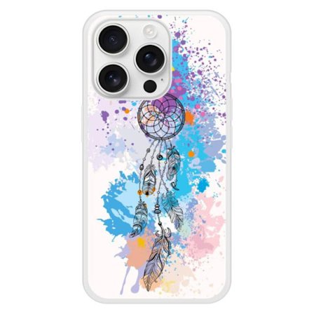 Coque i silikonförstärkt med tryck kompatibel med Apple iPhone 16 Pro Dreamcatcher Färg