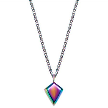 Iconic | Chaîne en métal à pendentif La flèche arc-en-ciel pour hommes - Chaînes en acier - pour Hommes - Lucleon