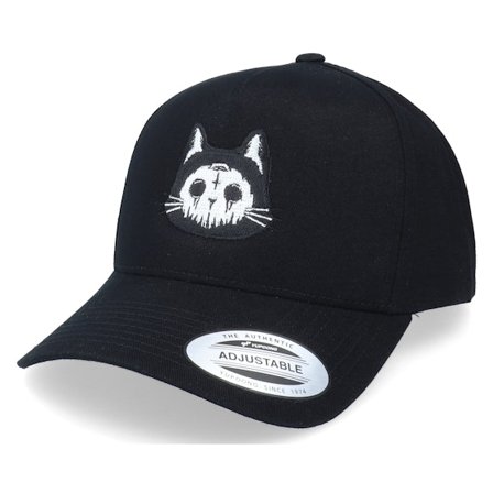 Iconic - Svart adjustable Caps - Skull Kitty Black A-Frame Adjustable @ Hatstore