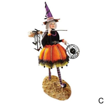 Halloween Häxstatyer Handmålade Resin Crafts Desktop Home D