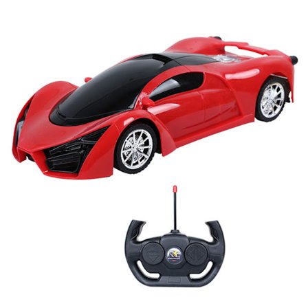 Trådløs Fjernstyret Bil Legetøj Stødsikker 1:16 Drift RC Sportsvogn 4 Vejs Rød til Børn