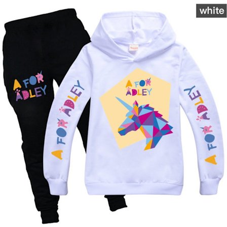 En för Adley Kids Hoodie+Pants Suits Träningsskjorta