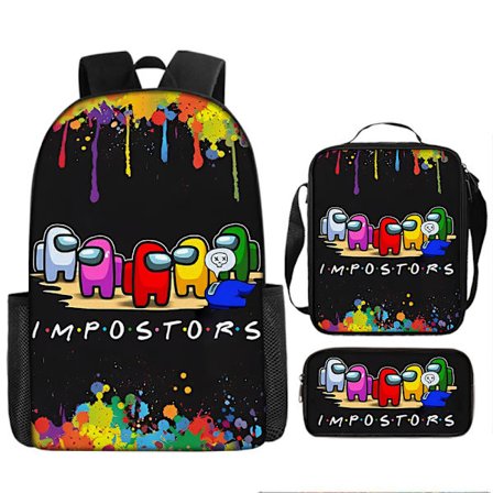 Rymdvarg 3-delt skolesekk Ryggsekk Portefølje Penal-42