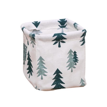 Opbevaringskurv i stof til skrivebordet til hjemmet