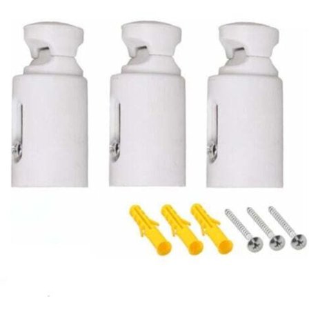 Ersättningsradiatorfästen, handdukstork, vit väggmontering, justerbart avstånd, lämplig för raka eller böjda badrumsradiatorer