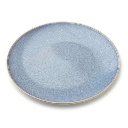 Stor 28 cm plattbottnad keramisk middagstallrik