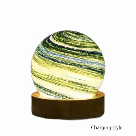 3D Design Steglös Dimning Romantisk Barn Planet Lampa Högkvalitativ Unik Belysning