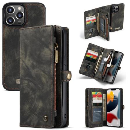 Iphone 13 Caseme Plånbok Magnet Splittläder Svart Svart Aska