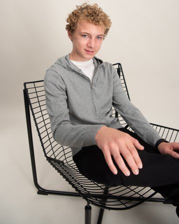 Grunt John Zip Hood Knit Gris Sweats à capuche Garçon - Kids Brand Store