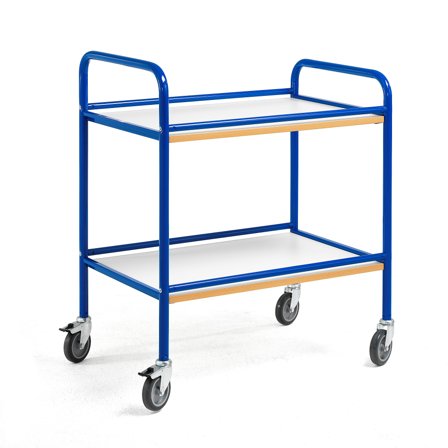Catering-Wagen BERTA, 2 Fachböden, 760x520 mm, blau