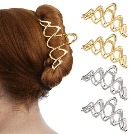 4kpl Hiusklipsit Claw Sparkly Hair Clips Metal Butterfly Hair