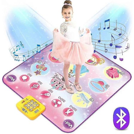 Dansematte, danseleke gave til 3-12 år gamle barn jenter gutter, dansepute med trådløs Bluetooth, 9 utfordringsspillmoduser - Perfekt[DS]