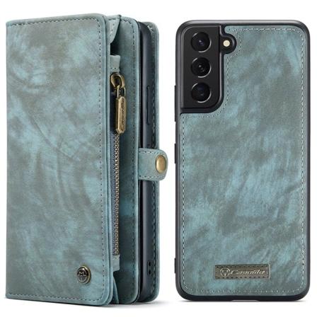 CaseMe Samsung Galaxy S22 etui med lynlås / pung - Blå Blue