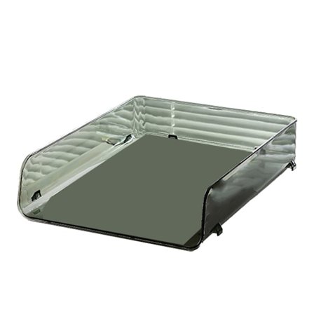 Stabelbar A4-papir oppbevaringsboks i plast Stor åpning Skrivebord Filorganisator Grønn 26,5x33x7,5cm