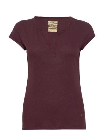 Troy Tee Ss T-shirt Top Rød MOS MOSH