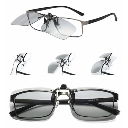 Clip-on Sunglasses Polarized Photochromic Transition Outdoor Light Weight I457