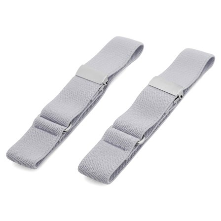 Wąskie jasnoszare opaski do koszuli dla mężczyzn - Opaski do koszul
