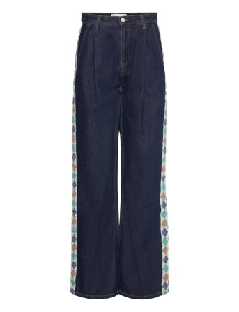 Bobo Choses | Embroidered Denim Pleated Jeans | S