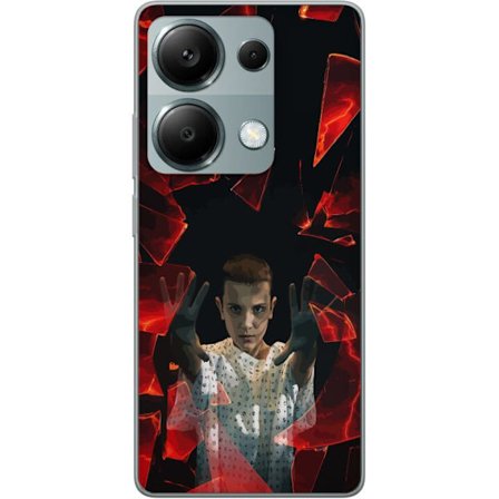 Yhteensopiva Puhelinkuori Xiaomi Redmi Note 13 Pro 4G Yliluonnollinen tyttö, jolla on telekineettisiä voimia ja leijailevia punaisia lasipaloja dramaa