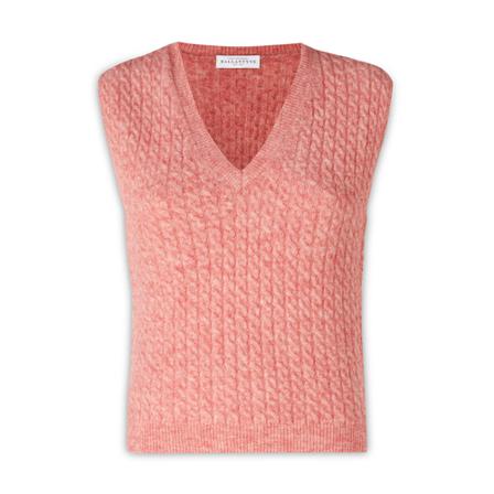 Ballantyne V-neck Strik Pink, Dame Striktrøjer