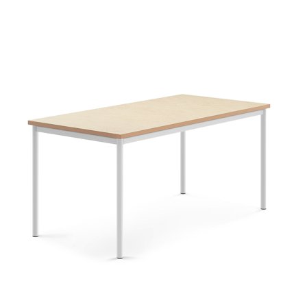 Tisch SONITUS, 1600x800x720 mm, Linoleum beige, weiß