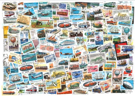 Transport - 1270 forskellige frimærker - Stemplet