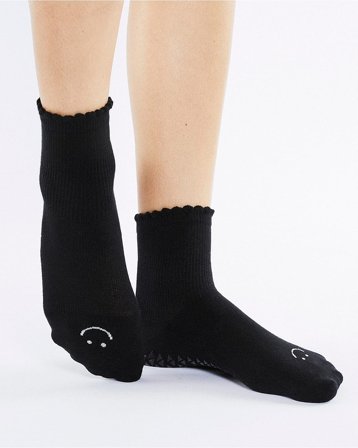 Pointe Studio Happy Grip Ankle Black 35-38, Tøj & Bolig, Træningstøj, Træningssokker