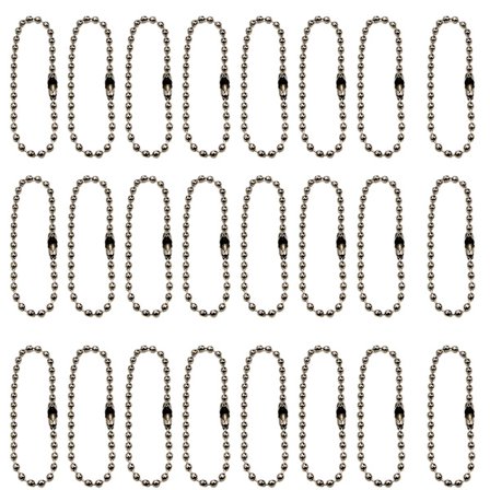 100 st 12 cm pärlkedjor, kulkedja, nyckelring