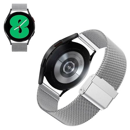 Milanesiskt klockarmband i rostfritt stål till Samsung Galaxy Watch 4 - Silver