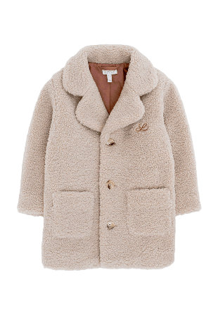 Livly Pile Coat Ytterplagg Unisex Beige 98