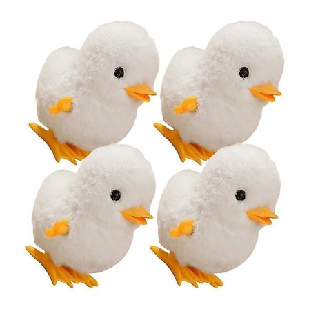 4 stk. Opptrekkbar And Plysjleker Morsomme Hoppende Ender Fest Nyhet Trygt Materiale for Alle Aldre[HK]