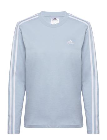 Essentials 3-Stripes Long-Sleeve Top T-shirts & Tops Long-sleeved Blå Adidas Sportswear*Betinget Tilbud