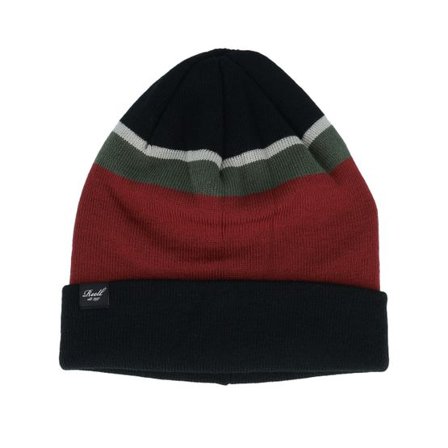 Reell - Svart cuff Beanie - Striped Beanie Dark Grey Cuff @ Hatstore