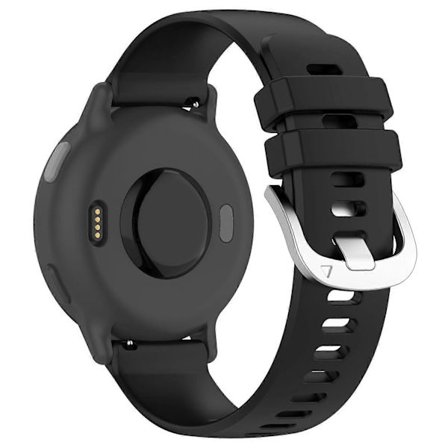 För Garmin vivoactive 5/GarminActive 5 Klockarmband 20mm Silikonarmband med Stålspänne [DB]