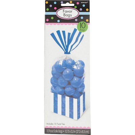 Amscan Randiga Godispåsar (10-pack) One Size Royal Blue