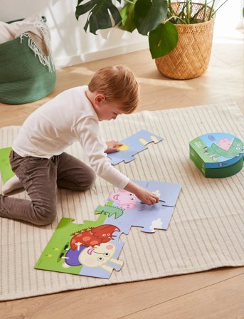 Gurli Gris Peppa Pig - George Puzzle Suitcase - Multi/patterned - ONE SIZE