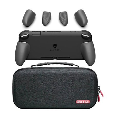 GripCase Lite Bundle: Et komfortabelt beskyttende deksel med utskiftbare grep [for å passe alle håndstørrelser] for Nintendo Switch Lite
