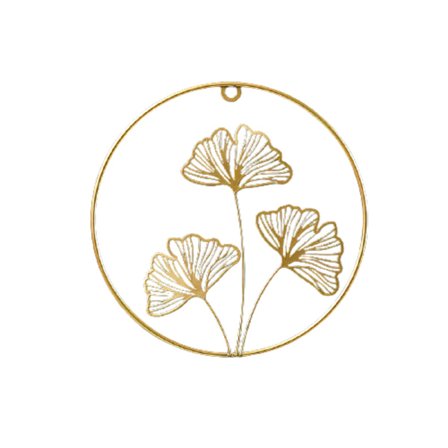 Nordisk ginkgo blad vardagsrumsväggdekoration väggdekoration väggdekoration guld, ihålig ginkgo blad 21*21cm
