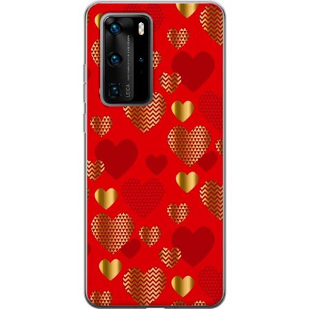 Kompatibelt Mobilskal till Huawei Huawei P40 Pro GoldenHearts
