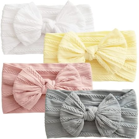 4 kappaletta vauvan hiuspantoja, vastasyntyneen hiuspantoja vauvan tyttöjousi vastasyntyneen hiuspantoja pehmeä vauvan tyttö Bo