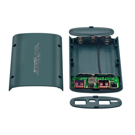 Hvit DIY Power Bank-kabinett med 8 spor for 18650-batteri og USB-utgang for hjemmebruk