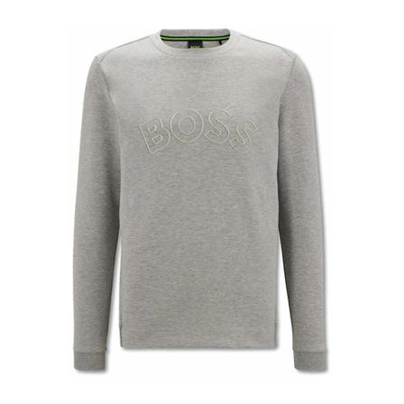Hugo Boss Salbo Iconic Stitched Logo Sweatshirt Grå, Herre Sweatshirts